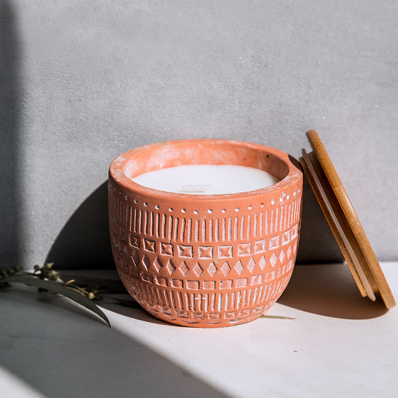 Home Fragrance Large - Large Capacity Aromatherapy Candle Cement Ceramic