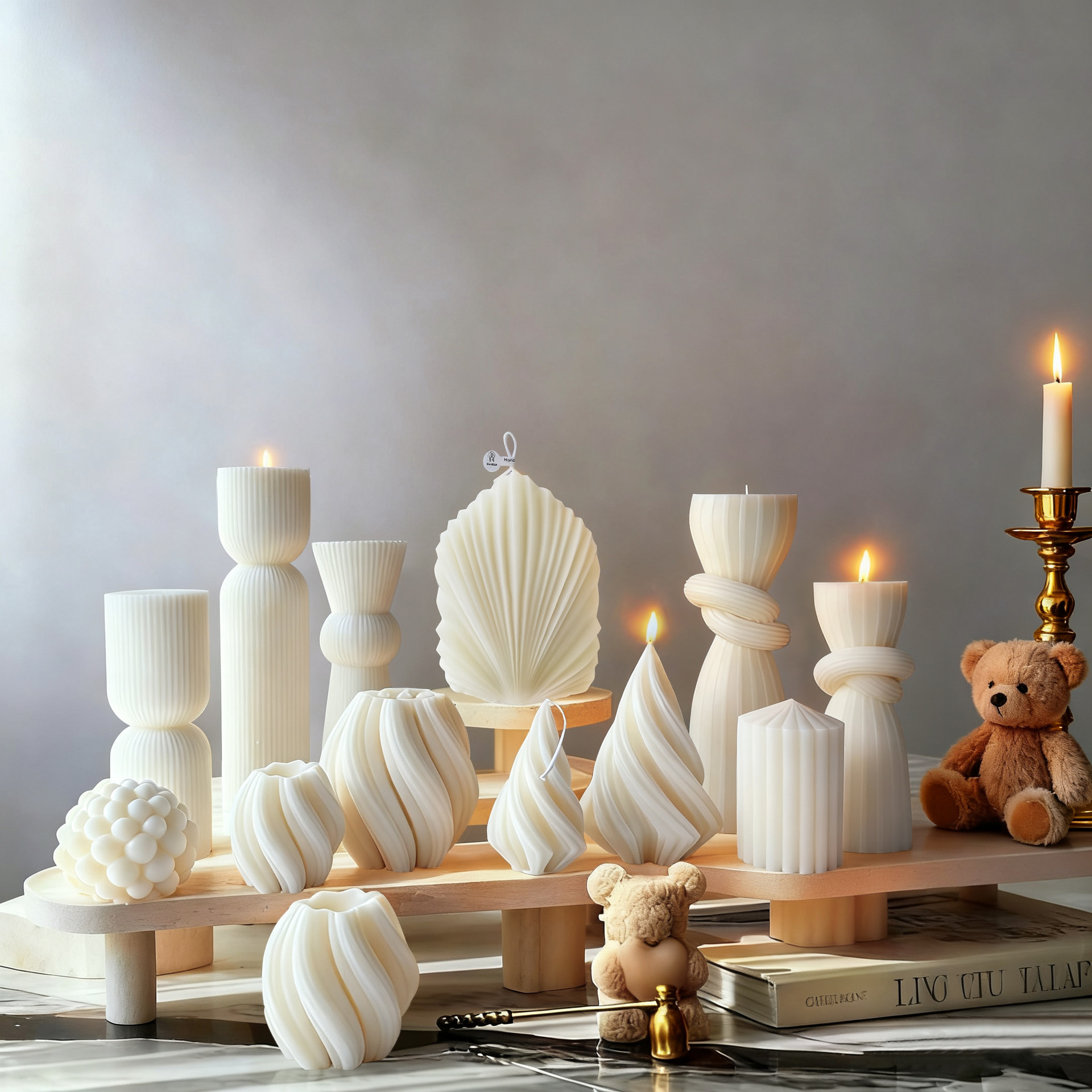 Home Fragrance Brand - Nordic Minimalist White Scented Candle Atmosphere