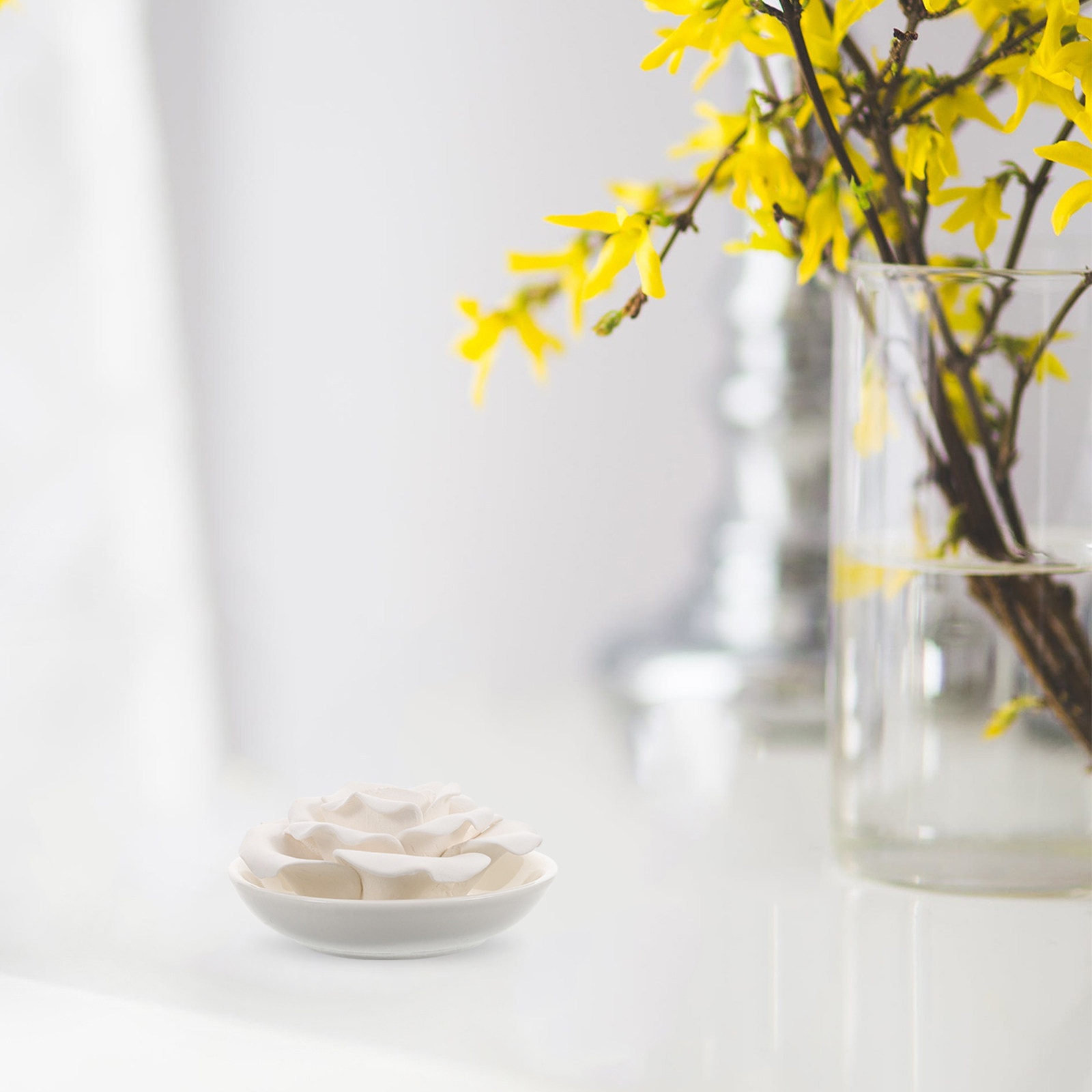Home Fragrance Diffuser - Portable Essential Oil Stone Diffuser Flower