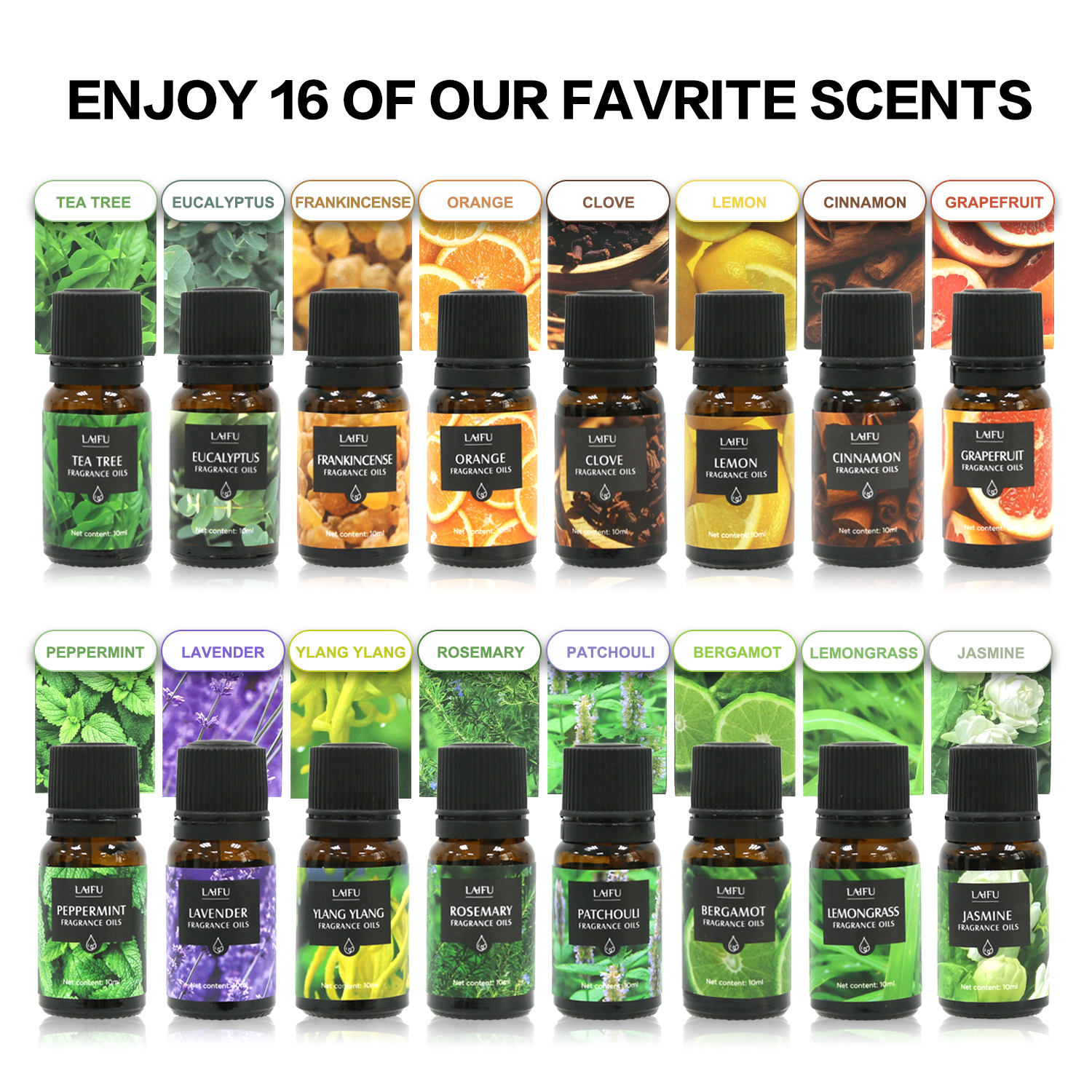 16x10ml Essential Oils Set for – Home Fragrance Brand Bewertung und Preis
