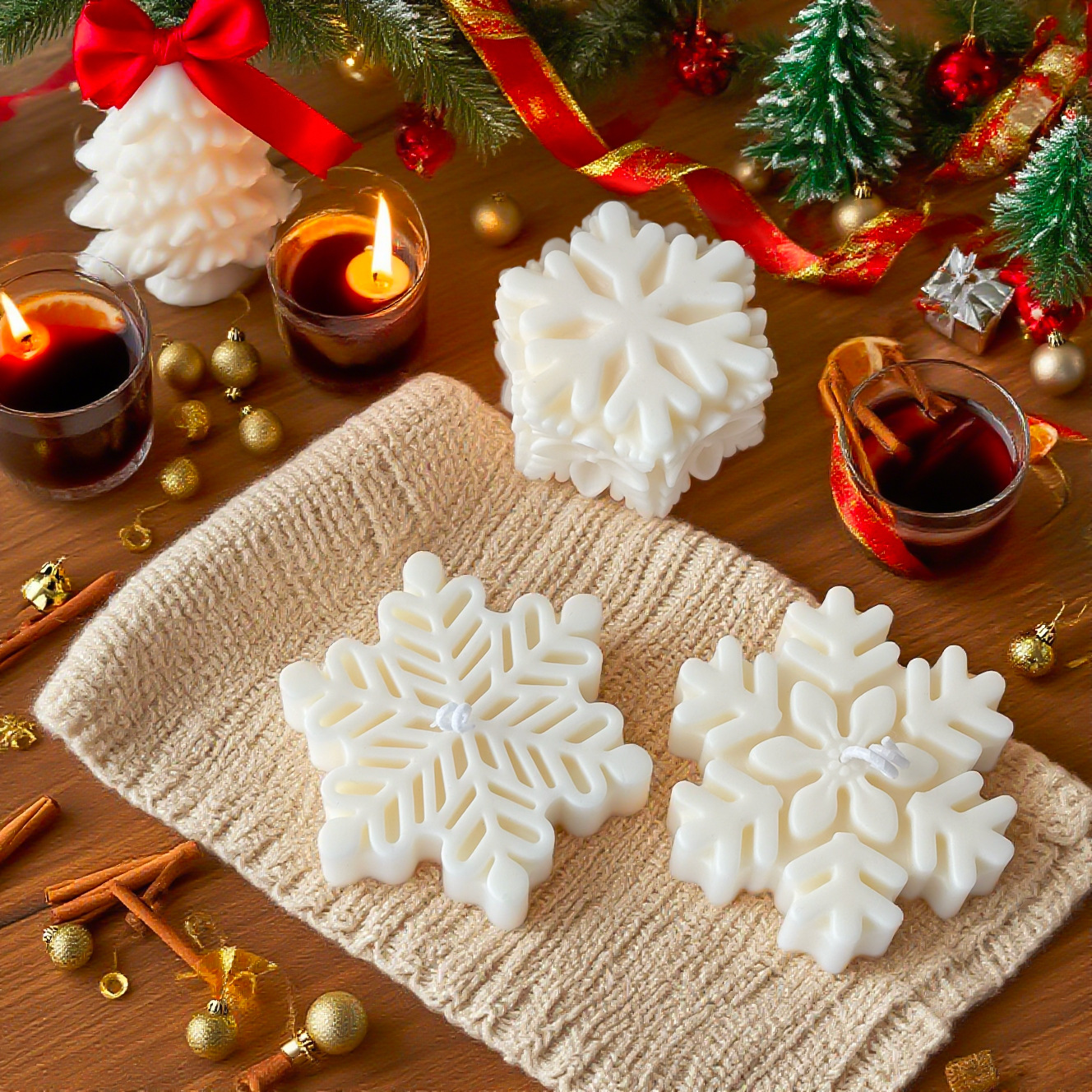 1Pc Christmas Snowflake Scente – Home Fragrance Vanilla Scented Candle Bewertung und Preis