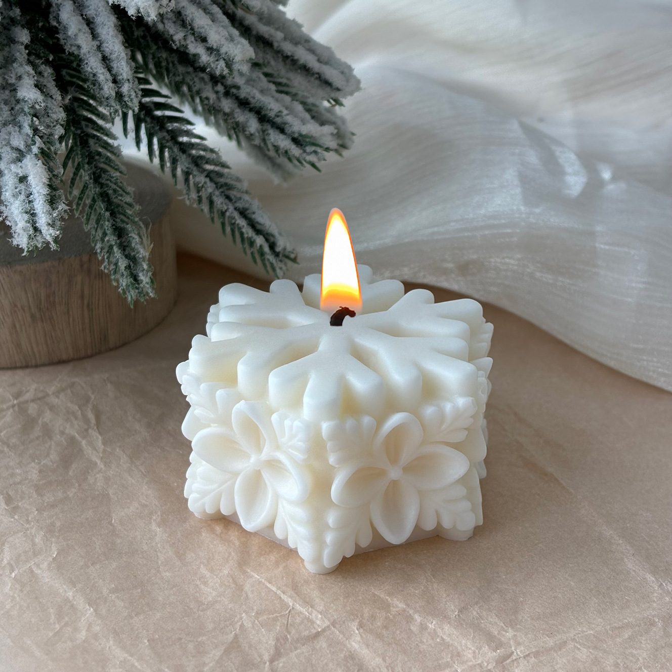 1Pc Christmas Snowflake Scente – Home Fragrance Vanilla Scented Candle Bewertung und Preis